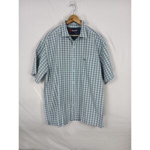 Men's Reel Legends Blue Plaid Vented Shirt Size XL Pre-Owned
